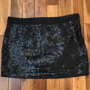 Sexy Black Sequinned Forever 21 Mini Skirt